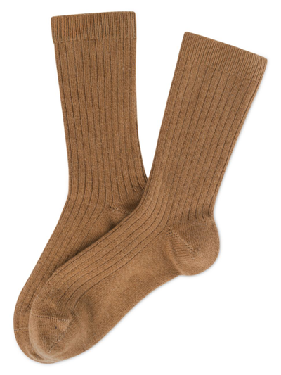 Shop Hanro Women's Wool Blend Socks In Cinnamon