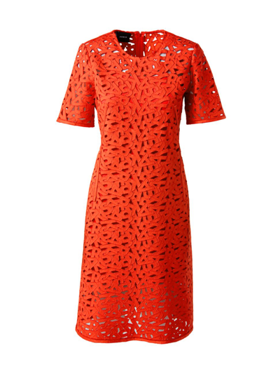 Shop Akris Brand-embroidered Dress In Hibiscus