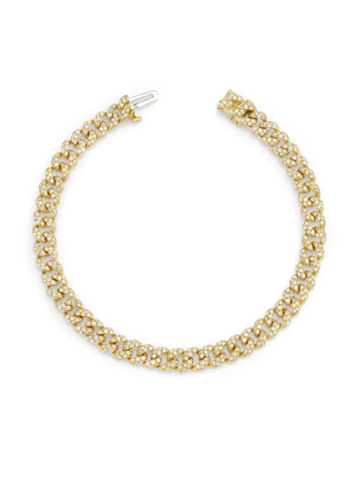 Shop Shay 18k Yellow Gold & Diamond Curb Chain Bracelet