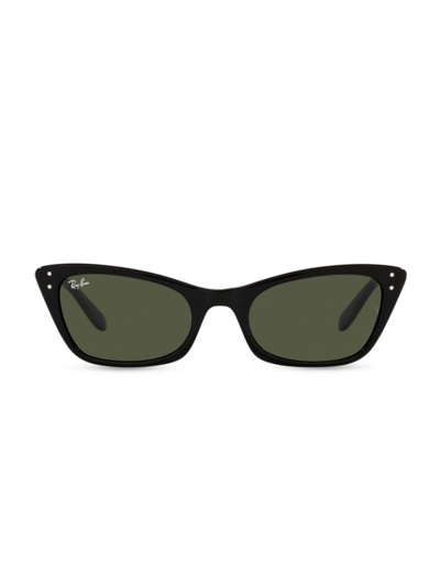 Shop Ray Ban Rb2299 Lady Burbank 52mm Cat Eye Sunglasses In Black