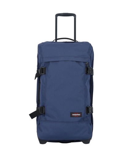 Shop Eastpak Wheeled Luggage In Slate Blue