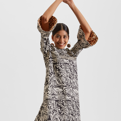 La Doublej 24/7 Heavy Cotton Stretch Dress In Fauve