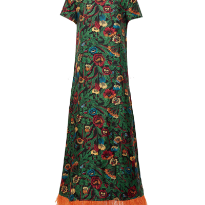 La Doublej Floral-print Midi Dress In Night Garden