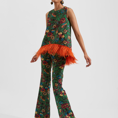 Shop La Doublej La Scala Top (with Feathers) In Night Garden