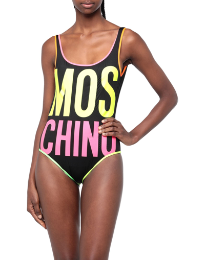 Shop Moschino Woman One-piece Swimsuit Black Size 6 Polyester, Elastane