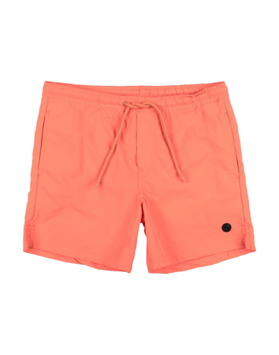 Shop Solid ! Man Swim Trunks Orange Size Xs Nylon