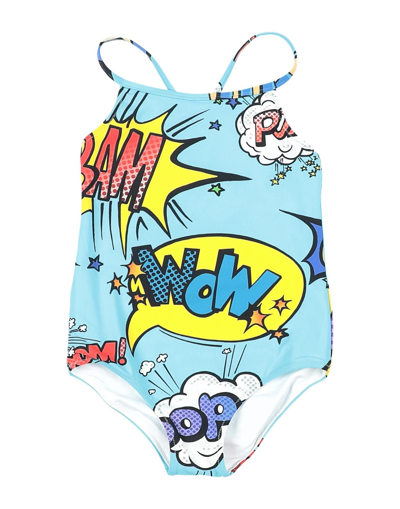 Shop Dolce & Gabbana Toddler Girl One-piece Swimsuit Azure Size 7 Polyamide, Elastane