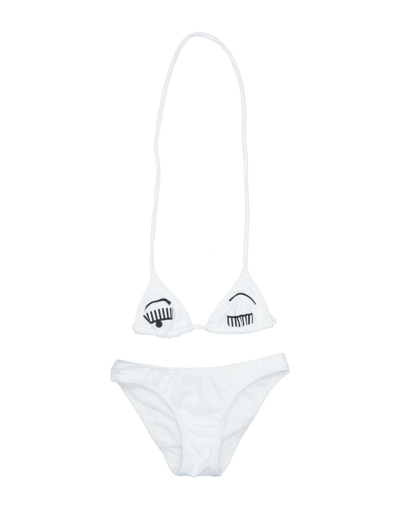 Shop Chiara Ferragni Toddler Girl Bikini White Size 7 Polyamide, Elastane