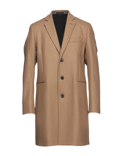 Shop Ps By Paul Smith Ps Paul Smith Mens Sb Overcoat Man Coat Camel Size Xxl Wool, Polyamide, Cashmere In Beige