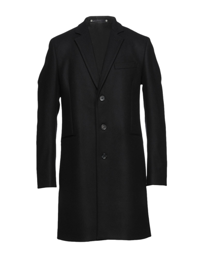 Shop Ps By Paul Smith Ps Paul Smith Mens Sb Overcoat Man Coat Black Size L Wool, Polyamide, Cashmere