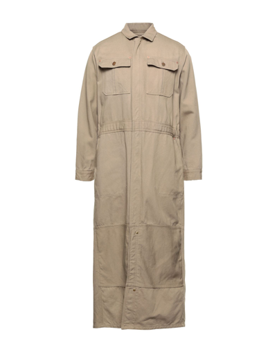 Shop Doublet Man Overcoat & Trench Coat Sand Size M Cotton, Silk In Beige