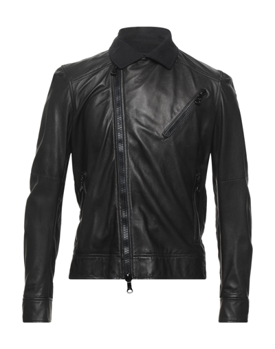 Shop Giocasta Man Jacket Black Size 40 Soft Leather, Cotton