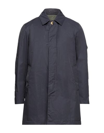 Shop Valstar Water Repellent Carcoat Milano Man Overcoat Midnight Blue Size 46 Cotton, Polyamide