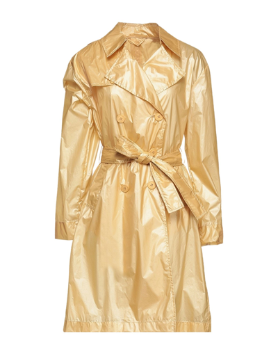 Shop Add Overcoats In Gold