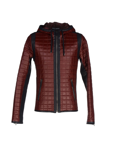 Shop Dolce & Gabbana Jackets In Maroon