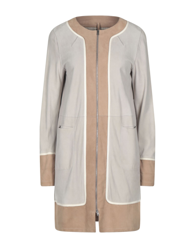 HERNO HERNO WOMAN OVERCOAT & TRENCH COAT LIGHT GREY SIZE 6 GOAT SKIN 49615101CV 4