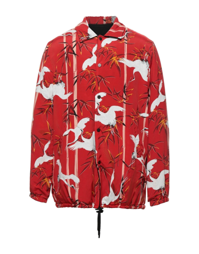 Shop Buscemi Man Jacket Red Size 44 Cotton