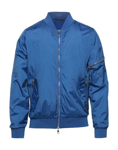 Shop Daniele Alessandrini Homme Jackets In Bright Blue