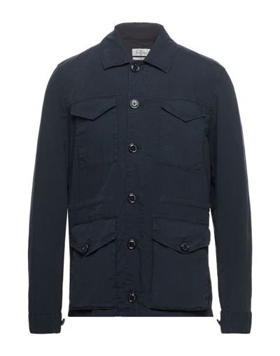 Shop Brooksfield Man Jacket Midnight Blue Size 42 Cotton, Elastane