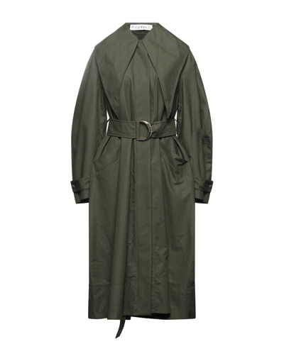 Shop Jw Anderson Overcoats In Military Green