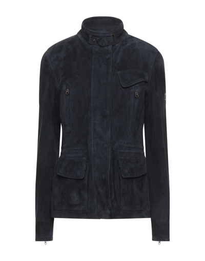Shop Matchless Woman Jacket Midnight Blue Size M Soft Leather