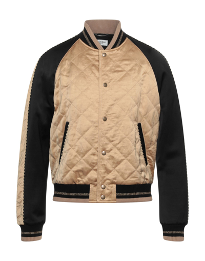 Shop Saint Laurent Man Jacket Sand Size 46 Viscose, Linen, Acrylic, Wool, Polyamide In Beige