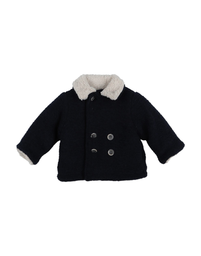 Shop Aletta Newborn Boy Coat Midnight Blue Size 3 Acrylic, Polyester, Wool, Mohair Wool