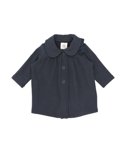 Shop Douuod Newborn Girl Coat Lead Size 3 Cotton, Elastane In Grey