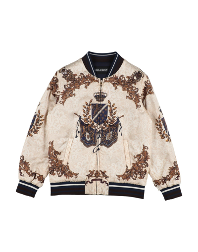 Shop Dolce & Gabbana Toddler Boy Jacket Beige Size 7 Silk, Cotton, Elastane