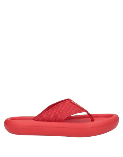 Shop Stella Mccartney Woman Thong Sandal Red Size 7 Textile Fibers