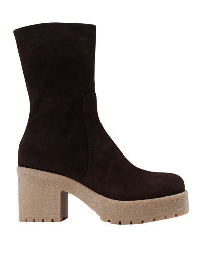 Shop Lemaré Woman Ankle Boots Dark Brown Size 10 Soft Leather