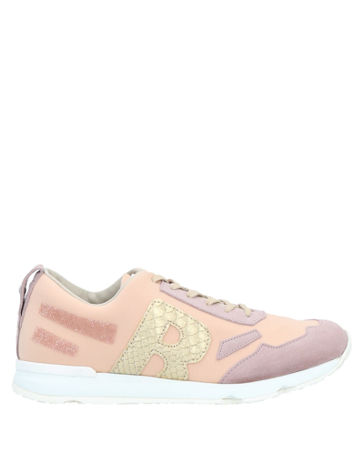 Shop Rucoline Woman Sneakers Blush Size 5 Textile Fibers, Soft Leather, Swarovski In Pink