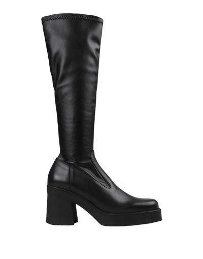 Shop E8 By Miista Woman Boot Black Size 7.5 Soft Leather, Textile Fibers