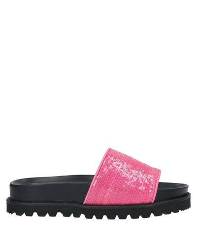 Shop Alberta Ferretti Woman Sandals Pink Size 7 Textile Fibers