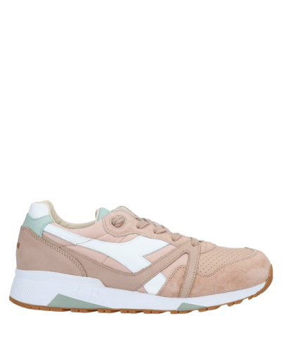 Shop Diadora Heritage Man Sneakers Blush Size 8.5 Soft Leather, Textile Fibers In Pink