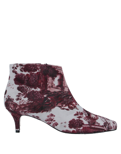 Shop Lenora Ankle Boots In Maroon