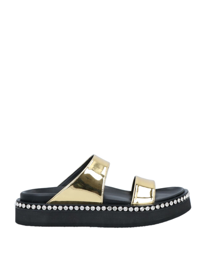 Shop Giuseppe Zanotti Woman Sandals Gold Size 7 Soft Leather