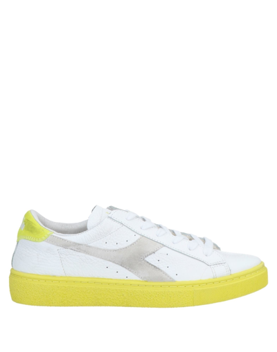 Shop Diadora Heritage Woman Sneakers Yellow Size 6.5 Soft Leather