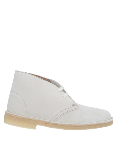 Shop Clarks Originals Ankle Boots In White