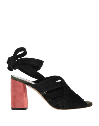 Shop Maliparmi Malìparmi Woman Sandals Black Size 6 Soft Leather