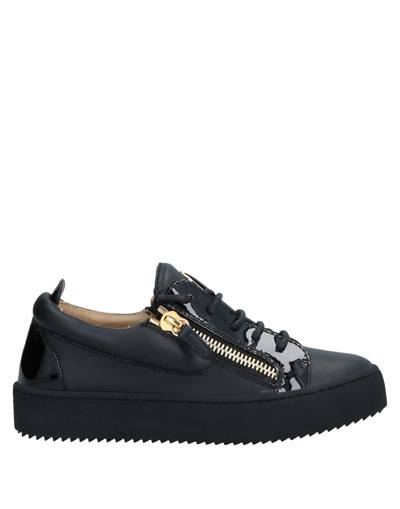 Shop Giuseppe Zanotti Woman Sneakers Black Size 7 Soft Leather