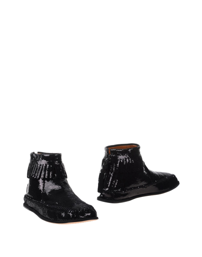 Shop Marc Jacobs Woman Ankle Boots Black Size 11.5 Leather, Textile Fibers
