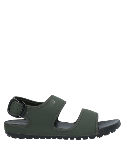 Shop Fitflop Man Sandals Military Green Size 12 Textile Fibers