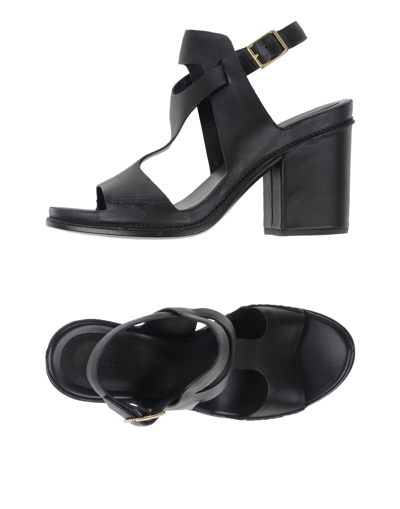 Shop Roberto Del Carlo Del Carlo Woman Sandals Black Size 9 Leather