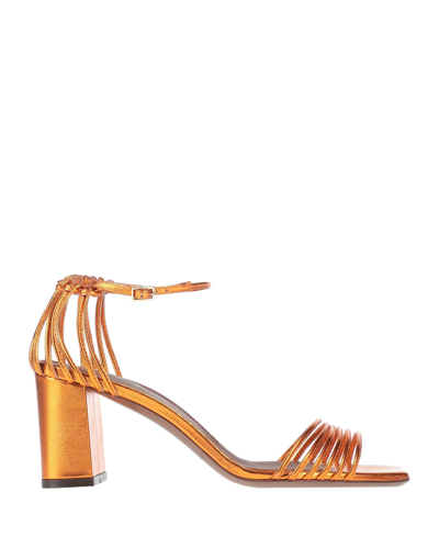 Shop L'autre Chose L' Autre Chose Woman Sandals Orange Size 6.5 Soft Leather