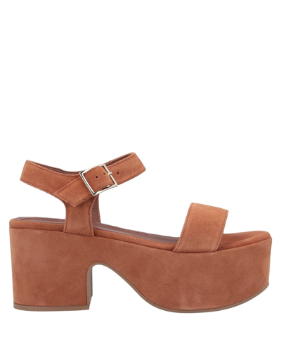 Shop L'autre Chose L' Autre Chose Woman Sandals Tan Size 8 Soft Leather In Brown
