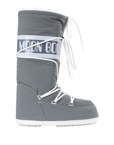 Shop Moon Boot Classic Reflex Silver Woman Knee Boots Silver Size 8-9.5 Textile Fibers