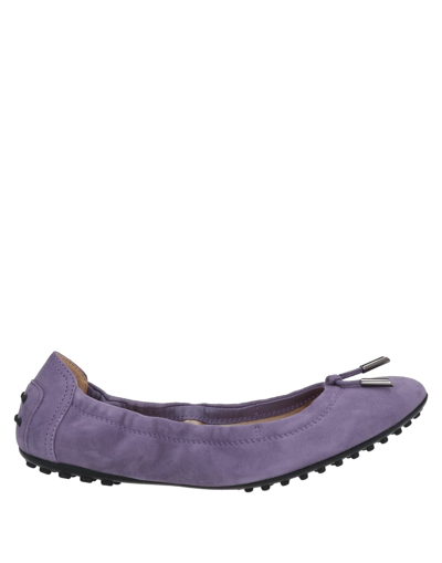 Shop Tod's Woman Ballet Flats Light Purple Size 5 Soft Leather