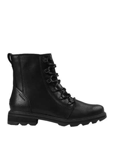 Shop Sorel Lennox Lace Wp Woman Ankle Boots Black Size 5.5 Soft Leather