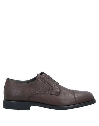 Shop Moreschi Lace-up Shoes In Cocoa